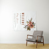 ボホベイビーシャワー緑素朴愛 タペストリー (インサイチュ(横))