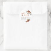 ボホベイビーシャワー緑素朴愛 ラウンドシール (バッグ)