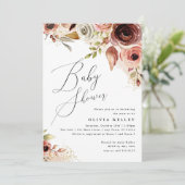 ボホベイビーシャワー自然フローラ招待状 招待状 (スタンド正面)