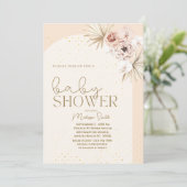 ボホベイビー男女兼用シャワー招待状 招待状 (スタンド正面)
