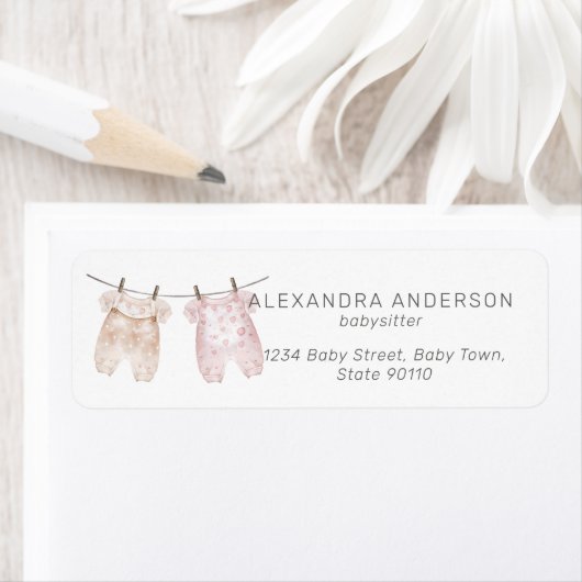 ボホベイビー衣料品ベビーシッター差出人住所 ラベル (インサイチュ)