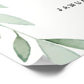 ボホベシンプルアーフォレスト赤ちゃんシャワー歓迎サイン ポスター (角)