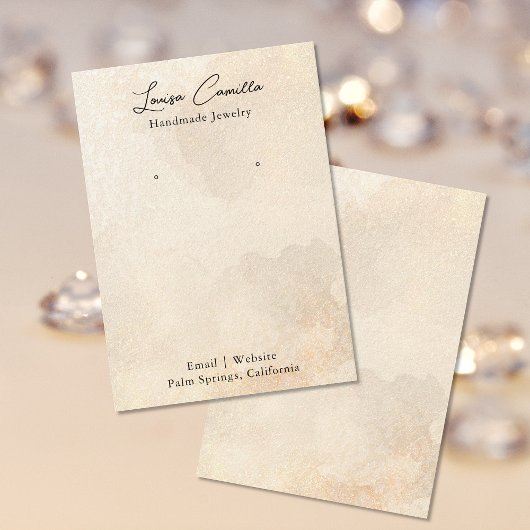 ボホベジ素朴ュカスタムーイヤリング表示カード 名刺