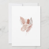 ボホベビーイン開花パンパスグラスガールベイビーシャワーI 招待状 (裏面)