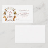 ボホベビーイン開花ベビーシャワーおむつラッフル エンクロージャーカード (正面/裏面)