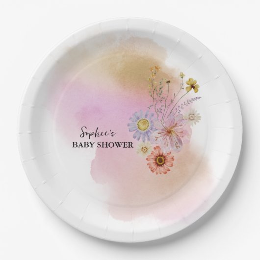 ボホベビーイン開花 ペーパープレート (正面)