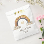 ボホベビーウォーターカラーレインボーハートベージュフォバッグ フェイバーバッグ (封をした状態)