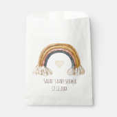 ボホベビーウォーターカラーレインボーハートベージュフォバッグ フェイバーバッグ (正面)