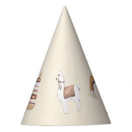 ボホベビーウォーターカラーレインボーラマパーティーハット パーティーハット