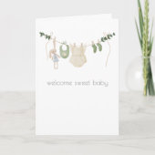 ボホベビーガールおめでとうカード カード (正面)