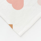 ボホベビーガールパステルラブハート子供部屋 フリースブランケット (角)