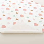 ボホベビーガールパステルラブハート シェルパブランケット (3/4)