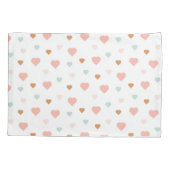 ボホベビーガールパステルラブハート 枕カバー (裏面)