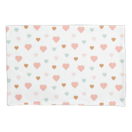 ボホベビーガールパステルラブハート 枕カバー