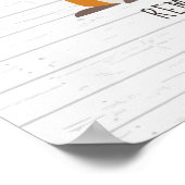 ボホベビーキツネウッドパーソナライズされた子供部屋アートワーク ポスター (角)