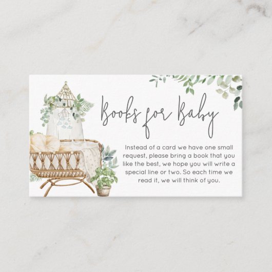 ボホベビークリブベビーシャワーブズベビー エンクロージャーカード (正面)