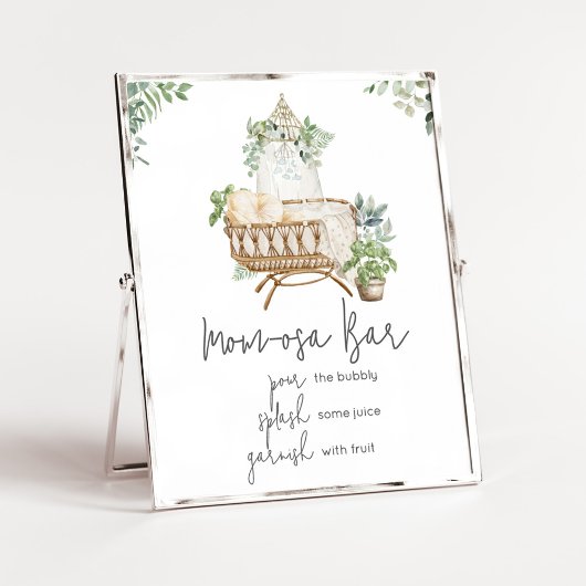 ボホベビークリブベビーシャワーマママオサバー ポスター