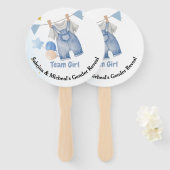 ボホベビークロトラインジェンダーがチームの少年を明かす ハンドファン (正面&裏面)