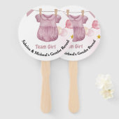 ボホベビークロトラインジェンダーがチームガールを明かす ハンドファン (正面&裏面)