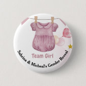 ボホベビークロトラインジェンダーがチームガールを明かす 缶バッジ (正面)