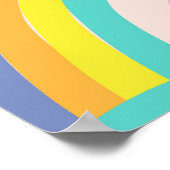 ボホベビーサマーお洒落レインボーシームレスパター ポスター (角)