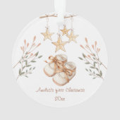 ボホベビーシューズパーソナライズされたクリスマス オーナメント (裏面)