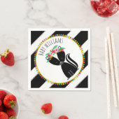 ボホベビースカンクポンポンポンポンポンポンパベビーシャワーナプキンス スタンダードカクテルナプキン (インサイチュ)