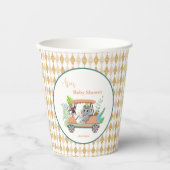 ボホベビーゾウとモンキーゴルフ赤ちゃんシャワー 紙コップ (正面)