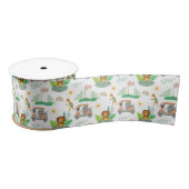 ボホベビーゾウ、サル、ライオンゴルフベビーパターン サテンリボン (リール)