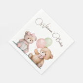 ボホベビーツインテディベア スタンダードランチョンナプキン (角)