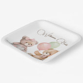 ボホベビーツインテディベア ペーパープレート (傾斜あり)