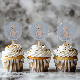 ボホベビーテディベアクラシックラウンドステッカー ラウンドシール