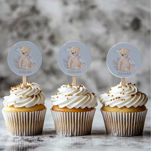 ボホベビーテディベアクラシックラウンドステッカー ラウンドシール