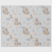 ボホベビーテディベアラッピング紙 ラッピングペーパー (フラット)