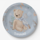 ボホベビーテディベア紙プレート ペーパープレート (正面)