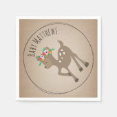 ボホベビーディアベビーシャワーナプキンズ スタンダードカクテルナプキン (正面)