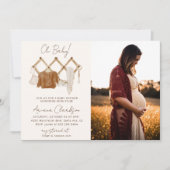 ボホベビーニュートラルシャワーフォト招待状 招待状 (正面)