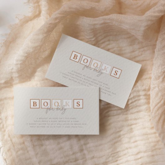 ボホベビーブロックテラコッタブックスベビー エンクロージャーカード