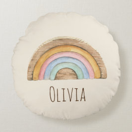 ボホベビーベージュウォーターカラートイズラウンドピロー ラウンドクッション