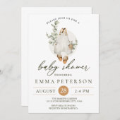 ボホベビーリトルロムパーベビーシャワー招待状 招待状 (正面/裏面)