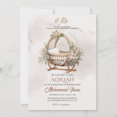 ボホベビー子供部屋アクヤムリユニセックスム生まれたばかりの 招待状 (正面)