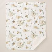 ボホベビー用ビブレインボウズ植物緑のパターン シェルパブランケット (正面)