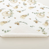 ボホベビー用ビブレインボウズ植物緑のパターン シェルパブランケット (3/4)