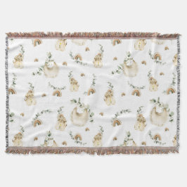 ボホベビー用ビブレインボウズ植物緑のパターン スローブランケット