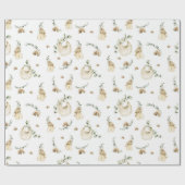 ボホベビー用ビブレインボウズ植物緑のパターン ラッピングペーパー (フラット)