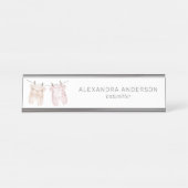 ボホベビー衣料品ウォーターカラーベビーシッター デスクネームプレート (正面)