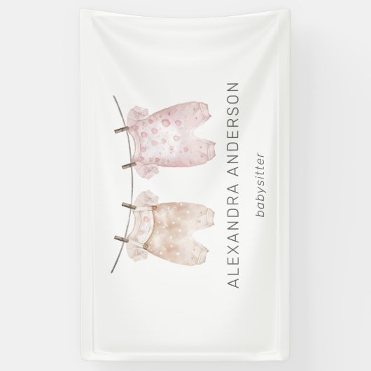 ボホベビー衣料水カラーベビーシッターのプロモーション 横断幕 (縦)