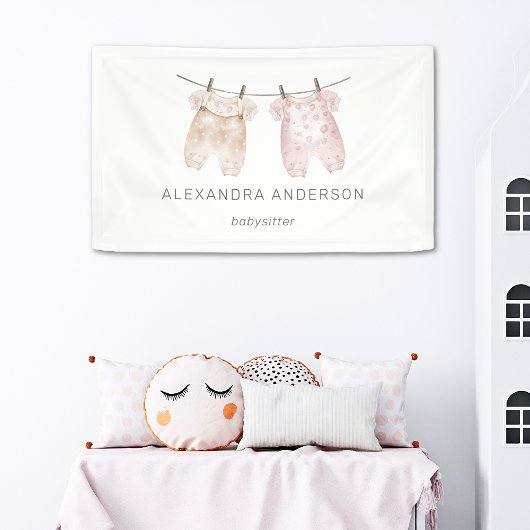 ボホベビー衣料水カラーベビーシッターのプロモーション 横断幕