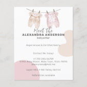 ボホベビー衣料水カラーベビーシッター チラシ (正面)