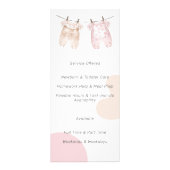 ボホベビー衣料水カラーベビーシッター ラックカード (裏面)